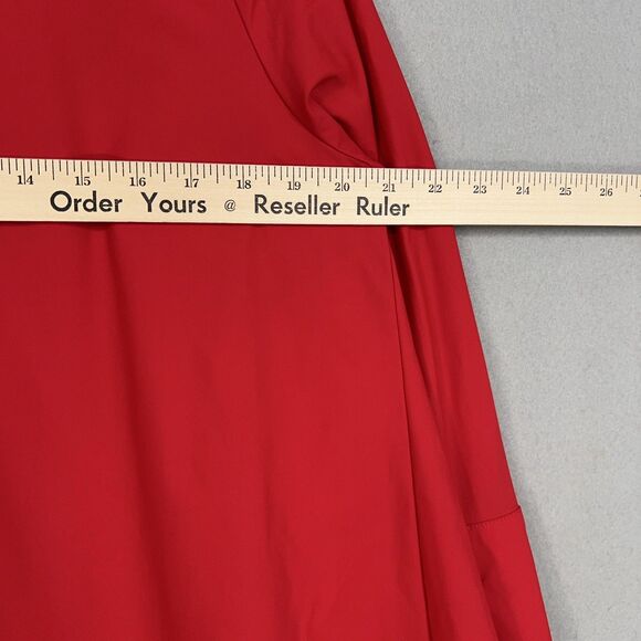 IC Collection Shirt Womens Small Red Tunic Connie K Artsy Eclectic Made in USA - Picture 15 of 16